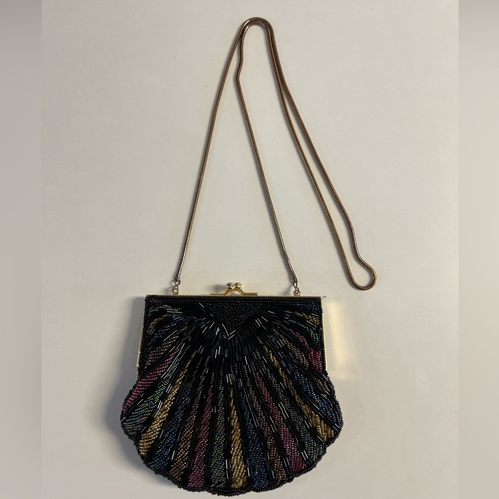 Carolyne Barton Sequin Shell Clutch Mini Bag